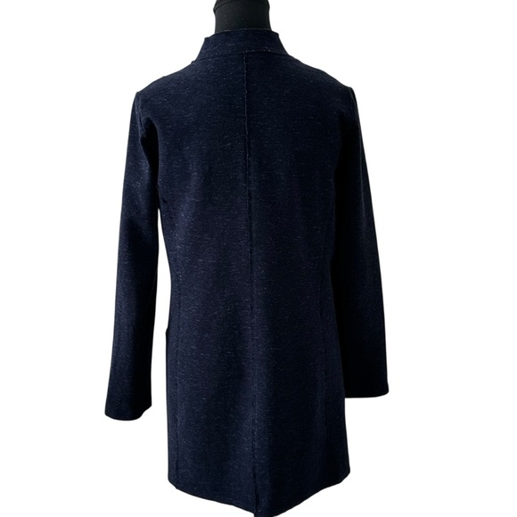 Olsen Cotton Open Navy Blue Long Blazer size 8 - Picture 11 of 17